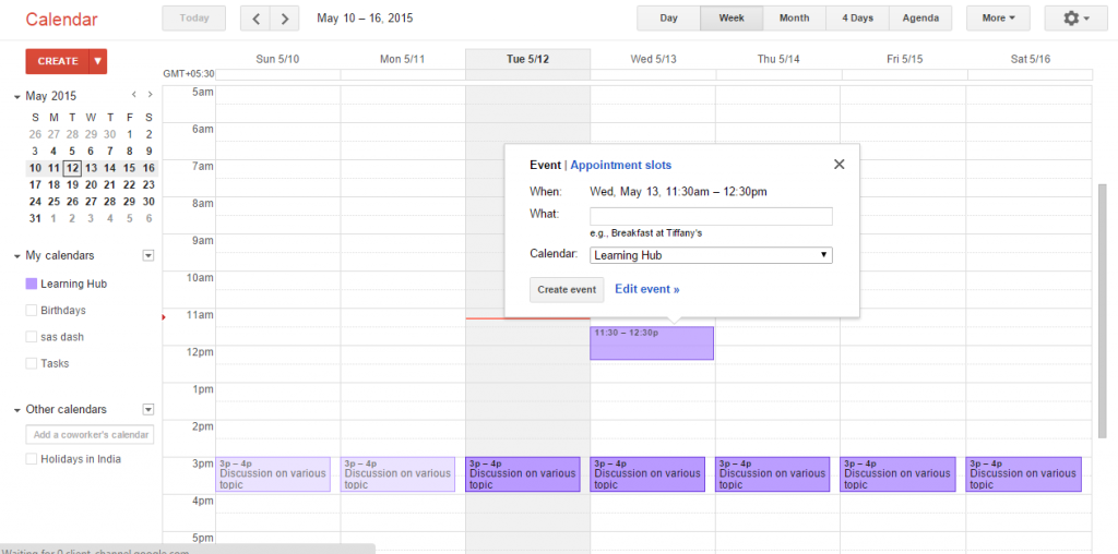 Google Calendar module