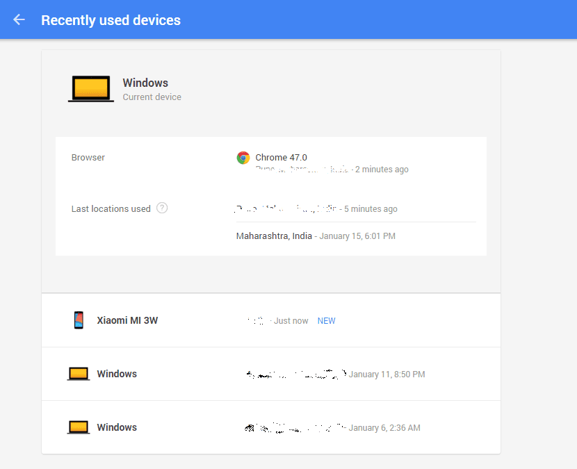 device and activity