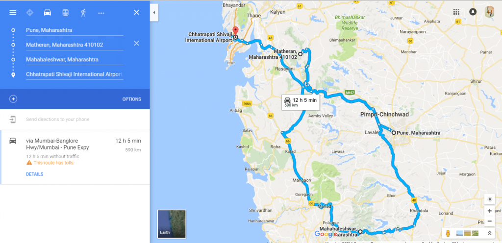 Directions for multiple locations in google map