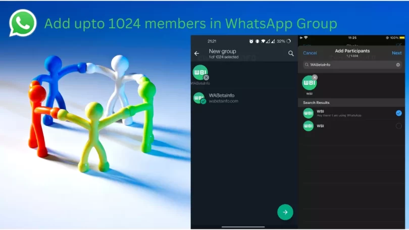 Add upto 1024 members in whatsapp groups